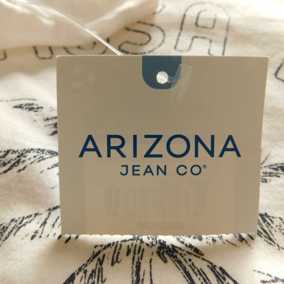 ARIZONA JEAN CO Womens Round Neck Pullover Crop Tee Boxy Juniors Medium - Picture 4 of 5
